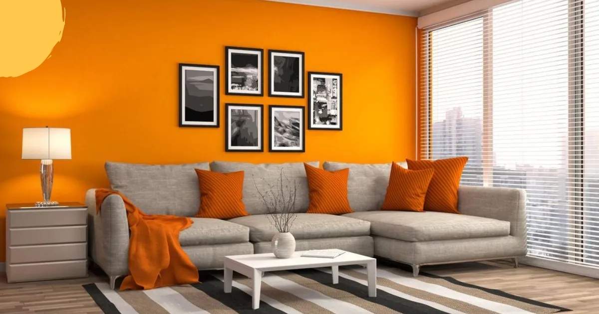 Navy Blue and Burnt Orange Living Room Ideas